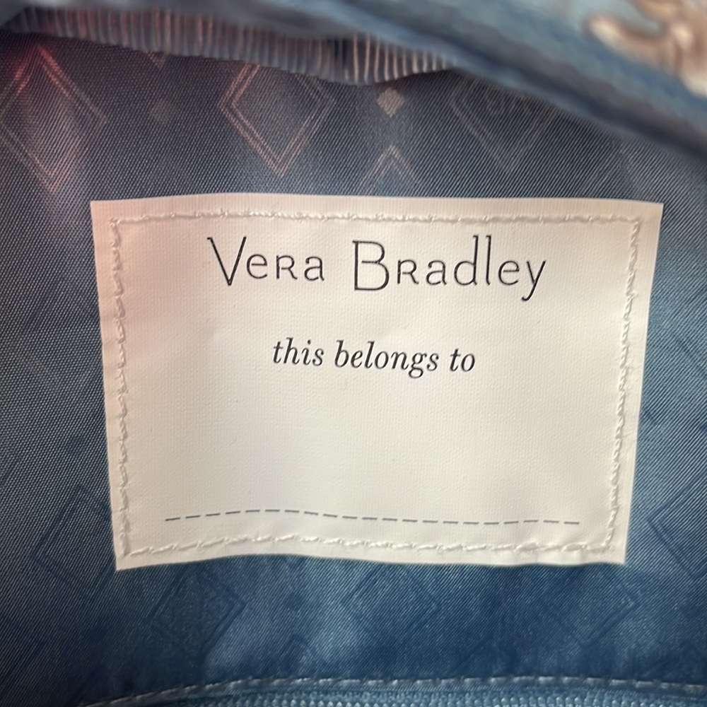 Vera Bradley Essential Large Backpack Cat’s Meow Steal Blue - Picture 10 of 13